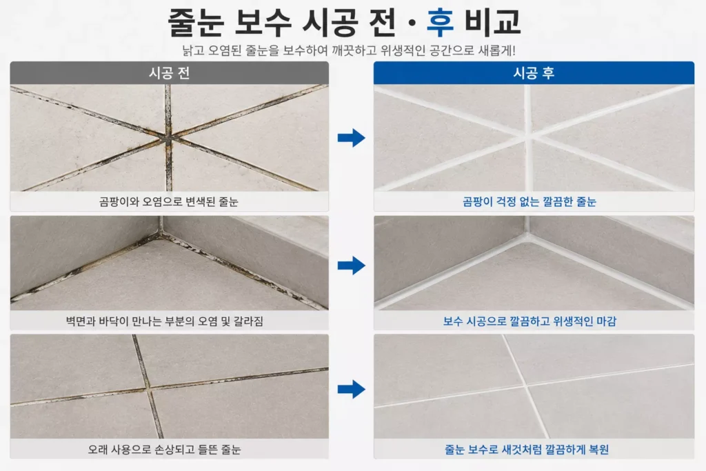 줄눈시공 욕실줄눈 주방줄눈 현관줄눈 베란다줄눈 전문